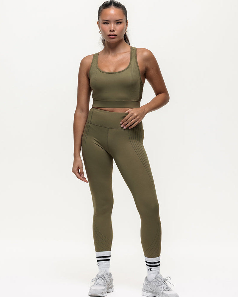Agility Workout Leggings - Military Green