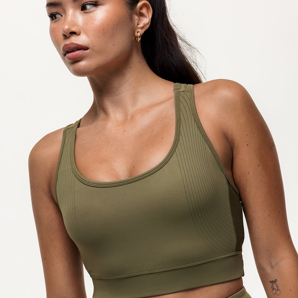 Agility Workout Bra - Military Green