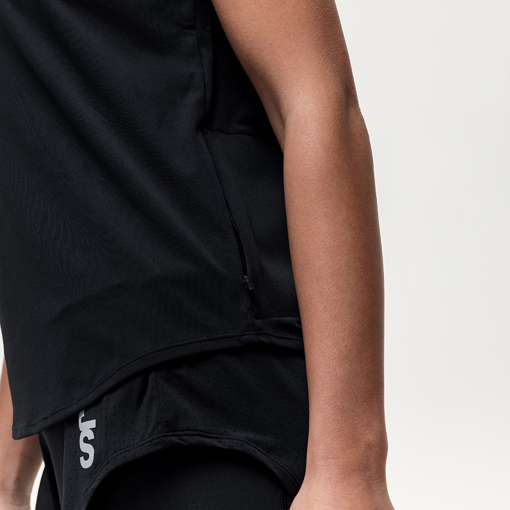 Run Tempo Pocket Tee - Black Onyx