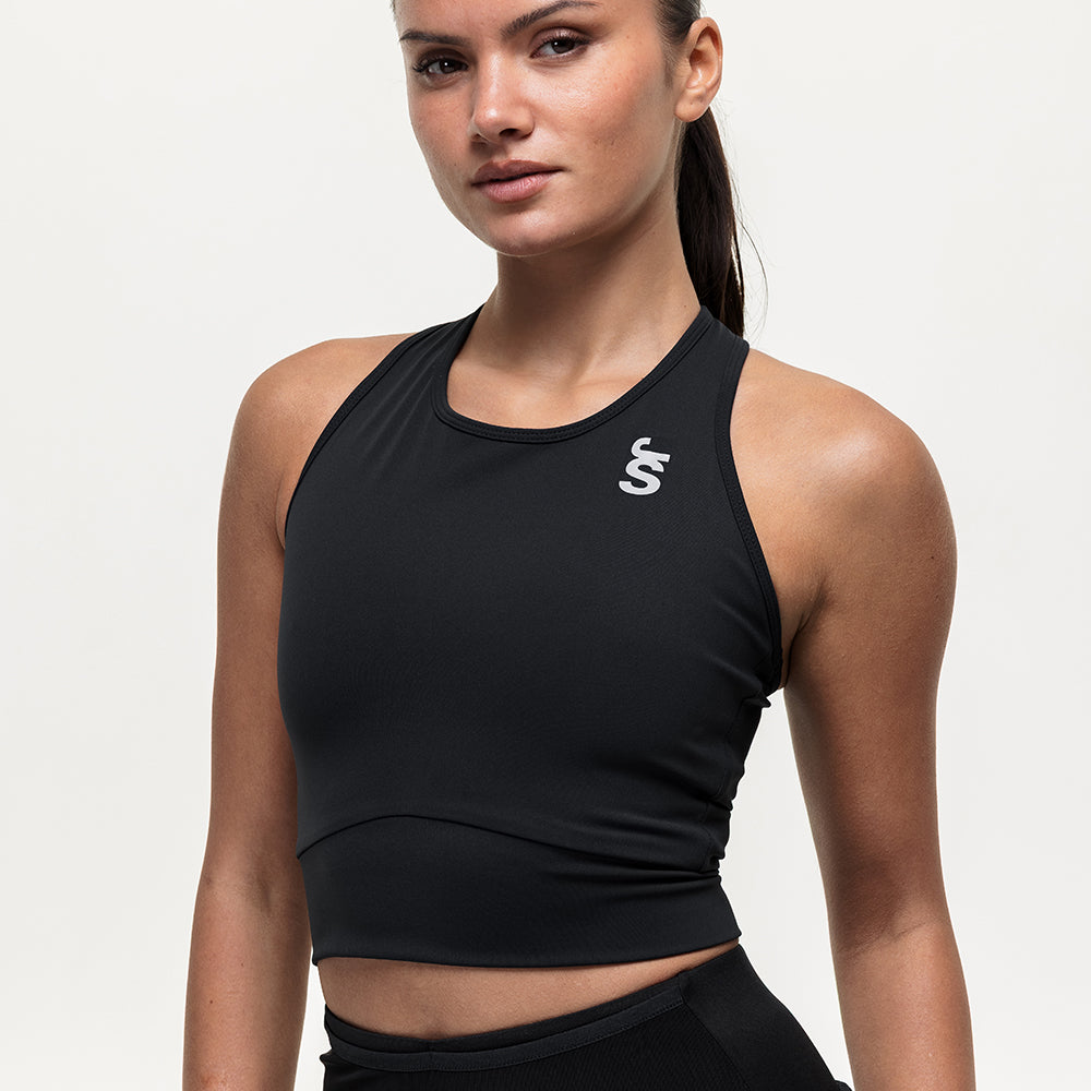 Swift Crop Run Vest - Black Onyx