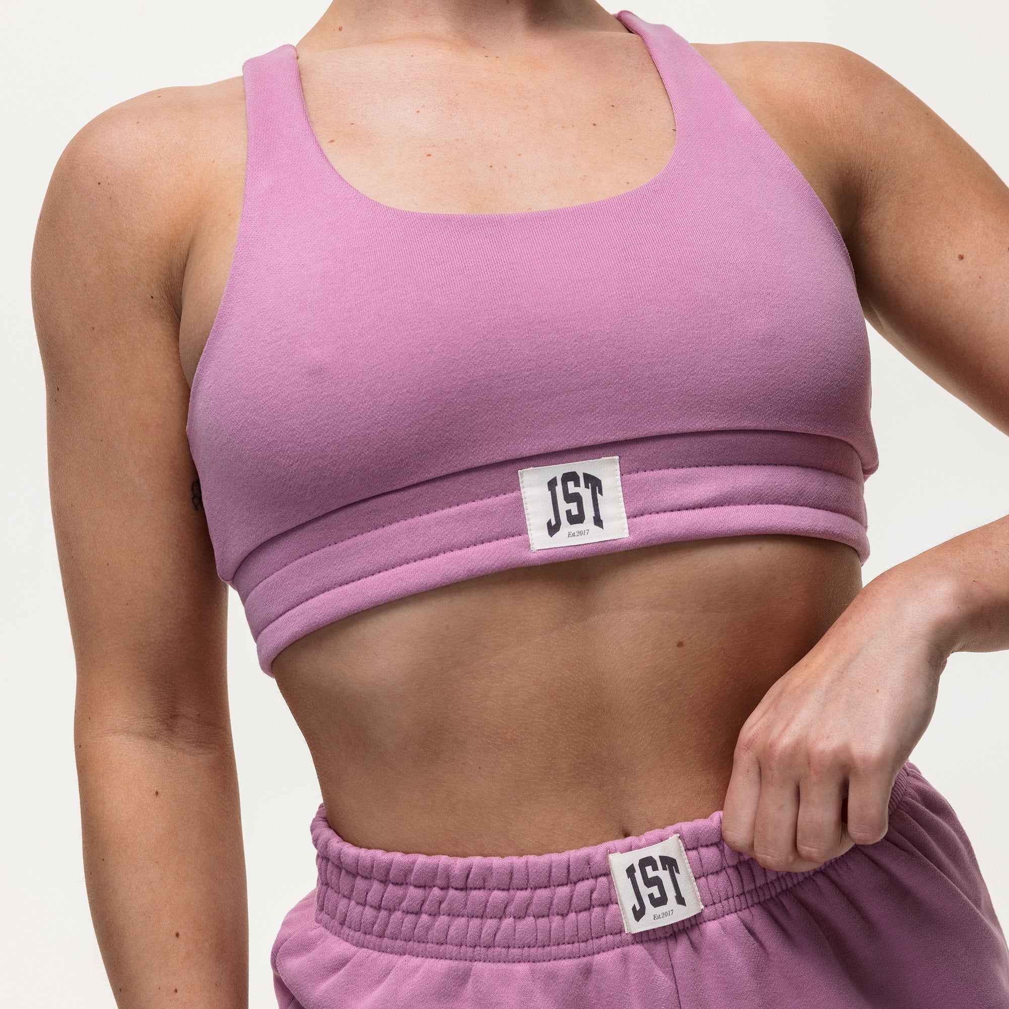 Timeout Sweatshirt Bralette - Vintage Orchid