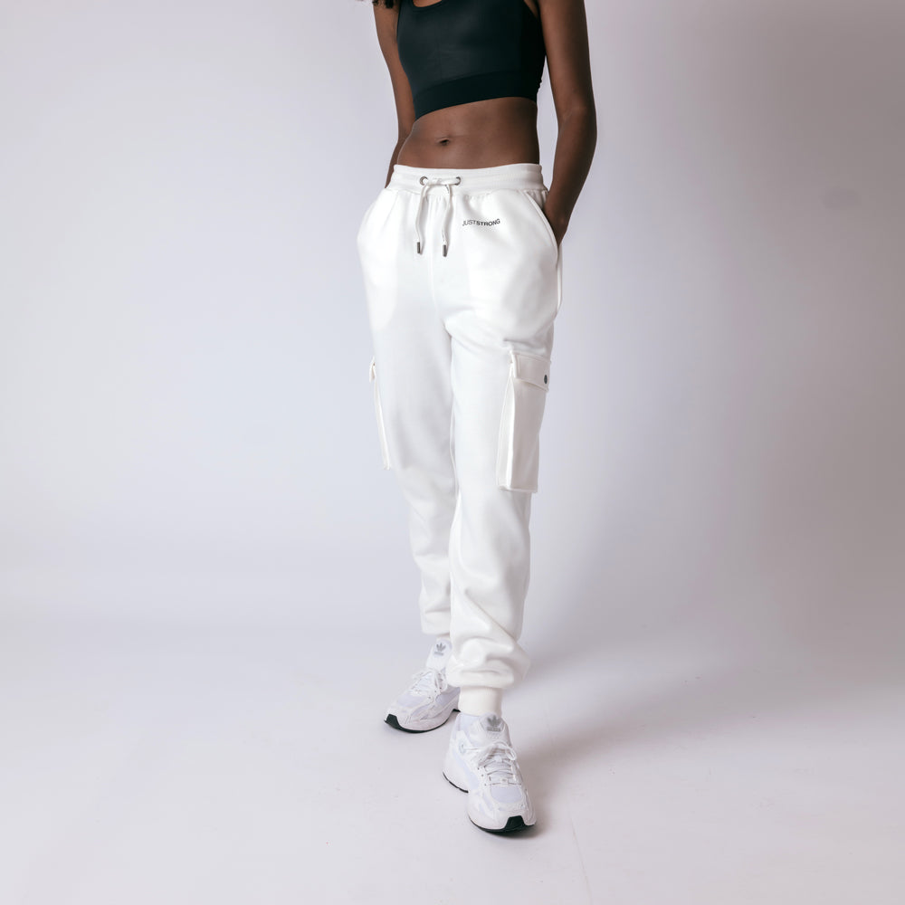 Cargo Joggers - Ivory White