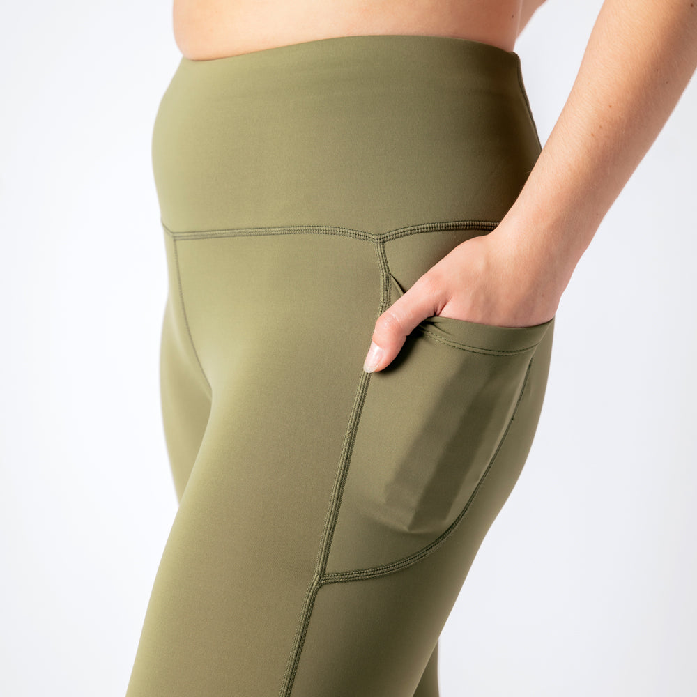 High Rise Genesis Leggings - Military Green